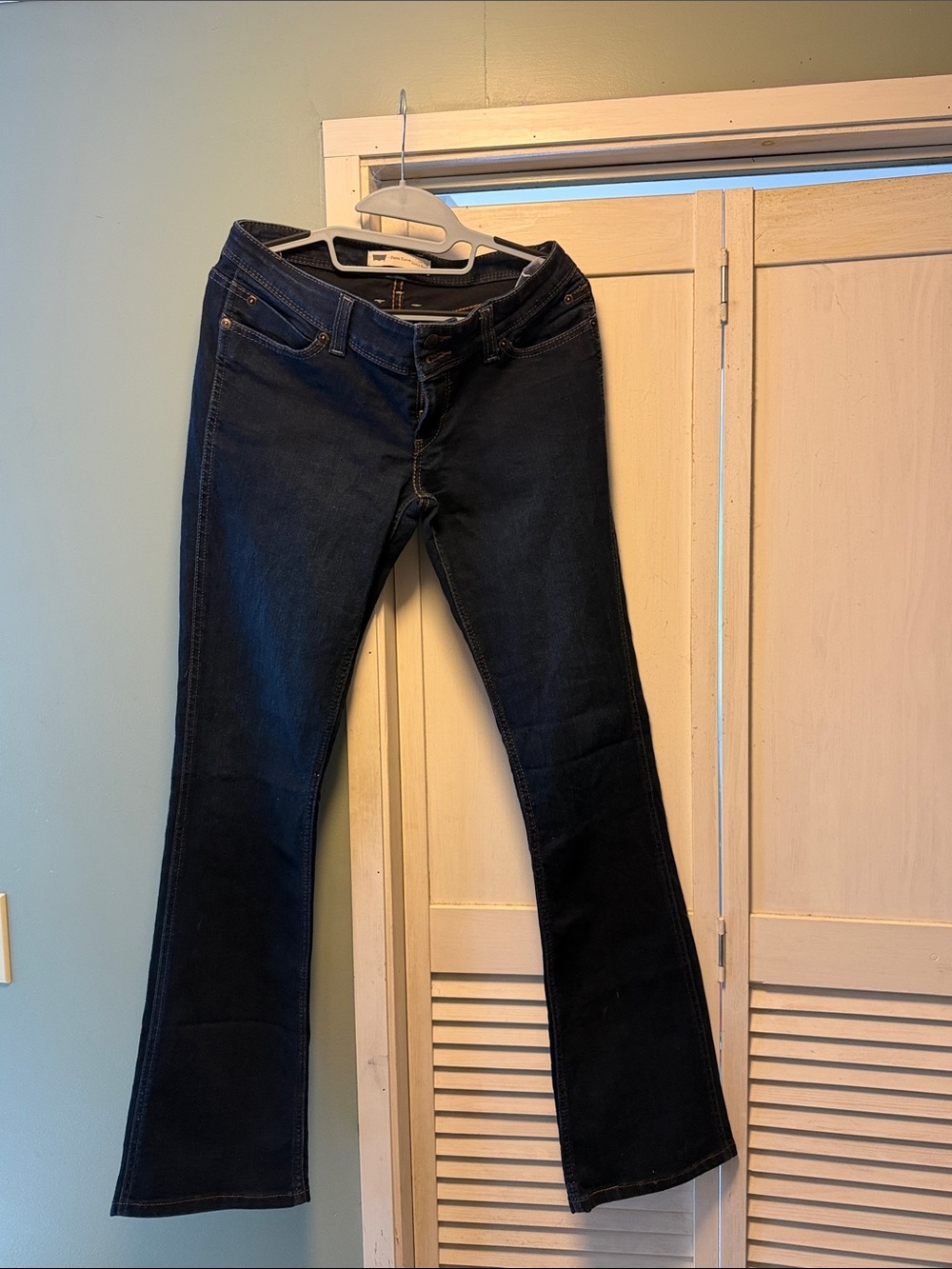 Levi's Demi Curve low rise/bootcut skinny Dark Blue Flared Jeans
